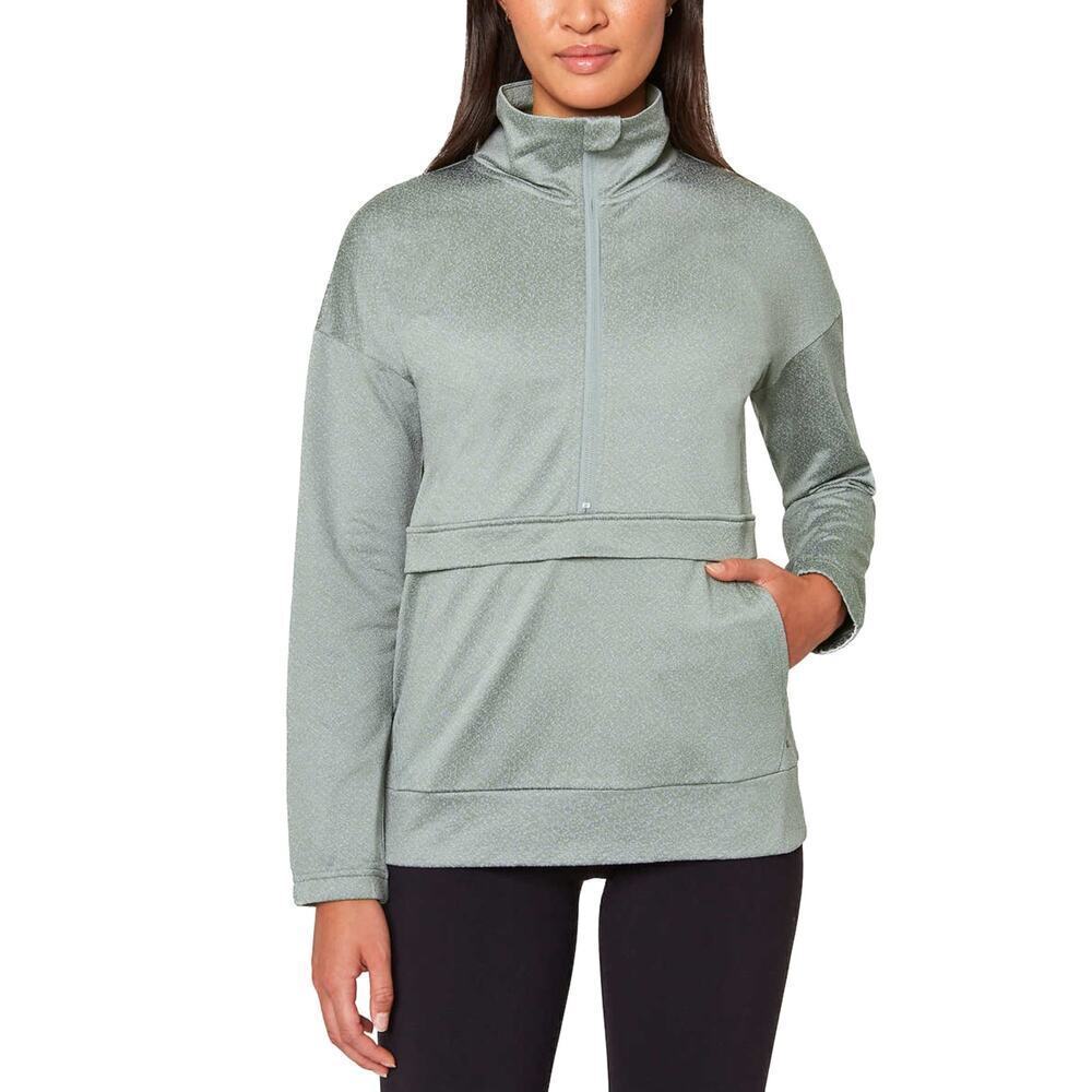 NWT Mondetta Moisture Wicking Kangaroo Pocket Popover Half-zip Active Top
